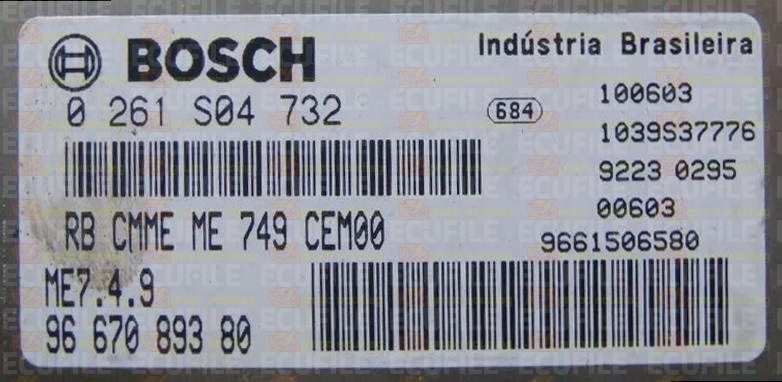 BOSCH ME7.4.9 0261S04732 PSA 9667089380 EEPROM 95320