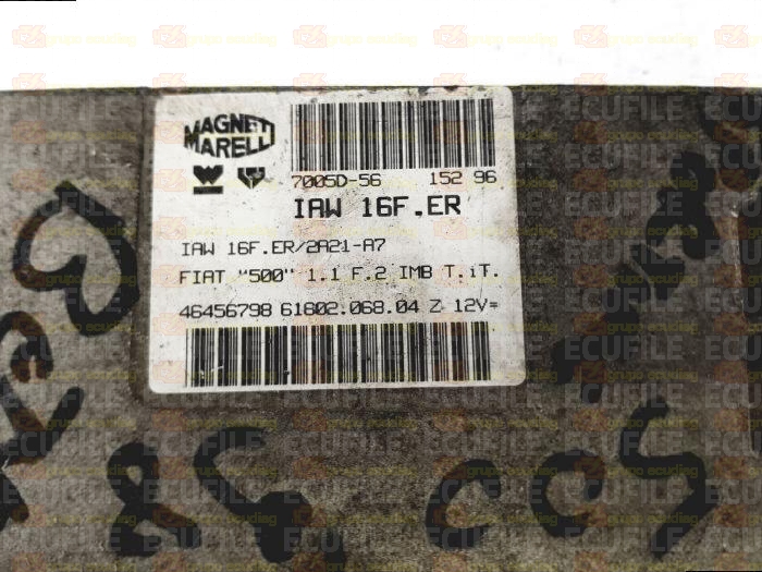 MAGNETI MARELLI IAW 16F.ER 61602.068.04 FIAT 500 CINQUECENTO 1.1i 46456798 EEPROM MC68HC11F1
