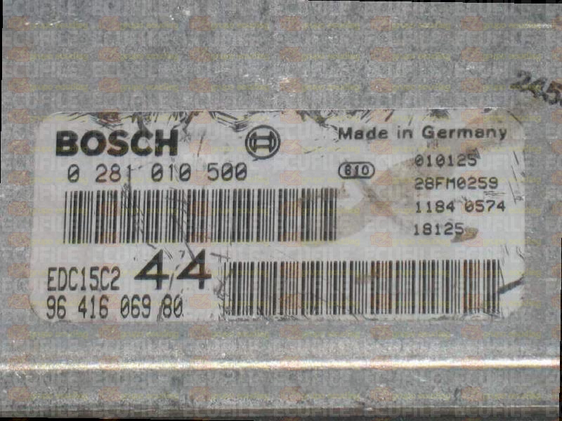 BOSCH EDC15C2-6.1 0281010500 PEUGEOT 206 2.0 HDI 90HP 9641606980 1037353319