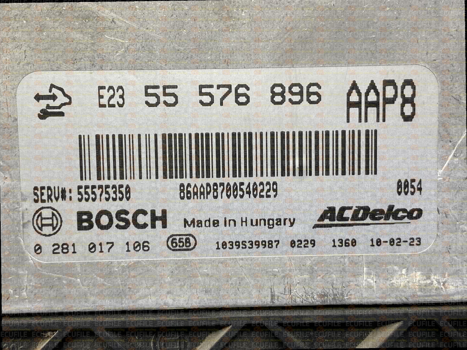 BOSCH EDC17C18-3.15 0281017106 OPEL ASTRA IV (J) 2.0 CDTI 121KW 165HP L4 16V A20DTH LBS 55576896 AAP8 1037529621