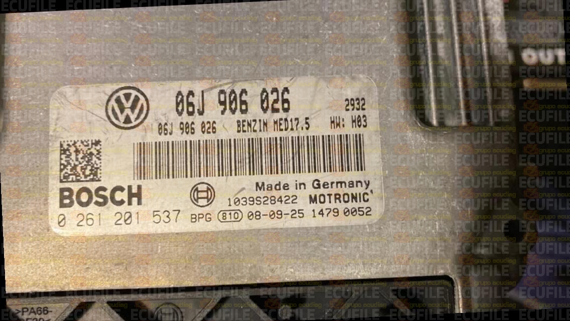 BOSCH MED17.5 0261201537 VOLKSWAGEN PASSAT 1.8 TSI 160HP 06J906026 1037396601-6974