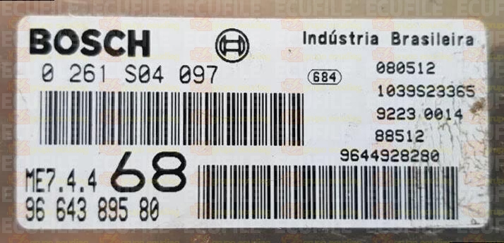 BOSCH ME7.4.4 0261S04097 PSA 9664389580 EEPROM 95160