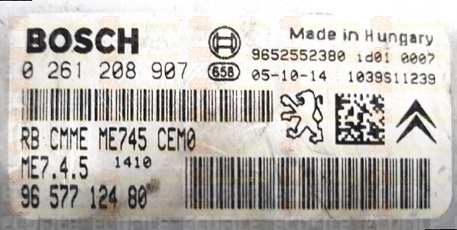 BOSCH ME7.4.5 0261208907 PSA 9657712480 EEPROM 95320