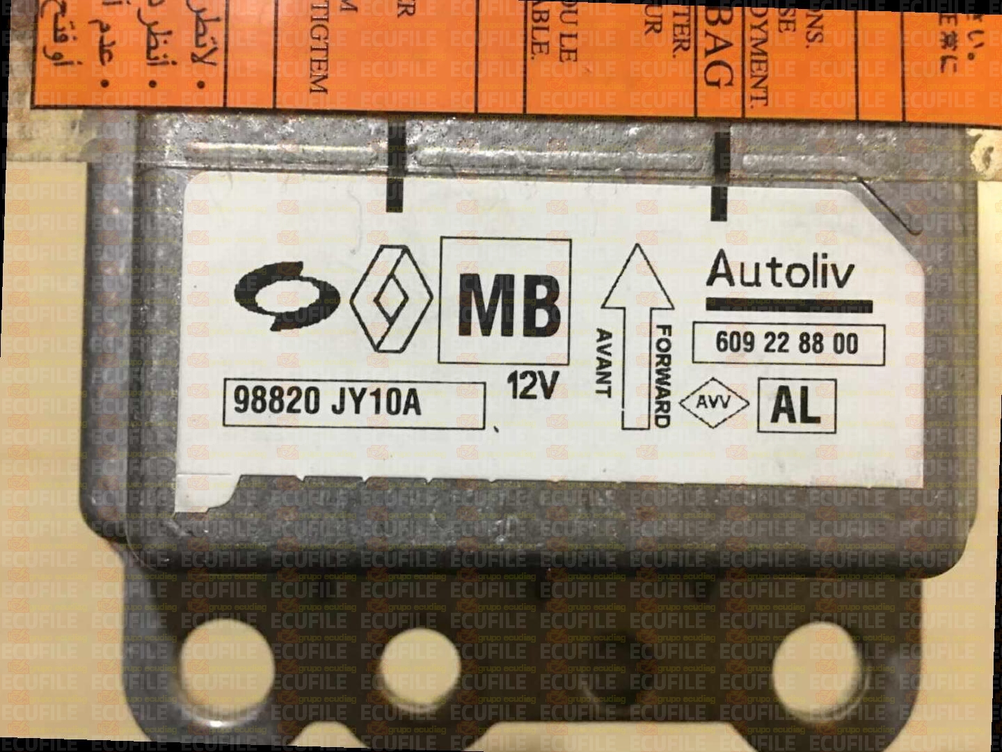AUTOLIV 609228800 RENAULT KOLEOS 98820JY10A AL