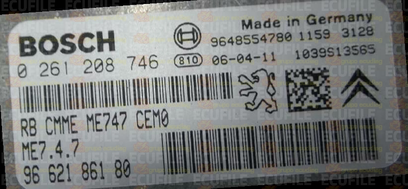 BOSCH ME7.4.7 0261208746 PSA 9662186180 EEPROM 95320