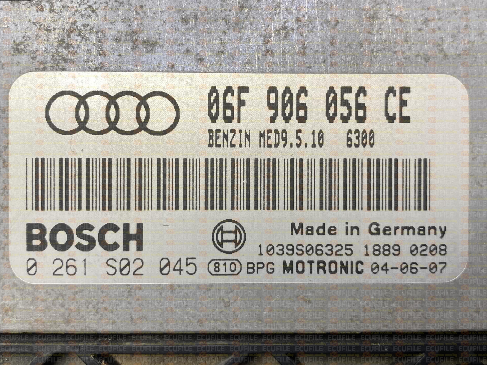 BOSCH MED9.5.10 0261S02045 AUDI A3 II 2.0 FSI 150HP 06F906056CE 6300 - 1037371125