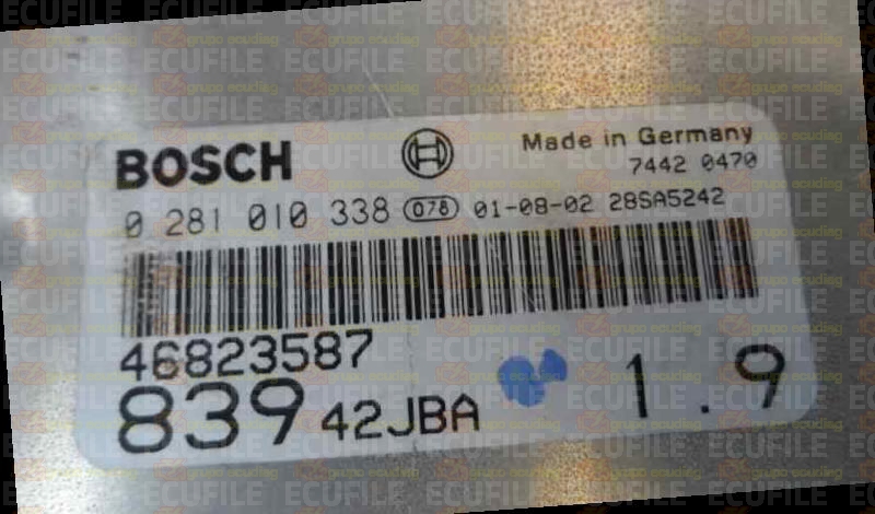 BOSCH EDC15C7-2.13 0281010338 LANCIA LYBRA 1.9 JTD 115HP 46823587 1037362483