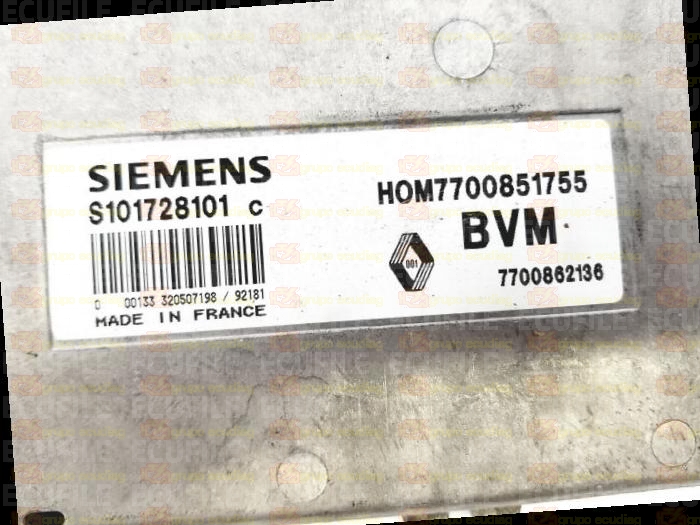 SIEMENS FENIX S101728101C RENAULT 7700862136 HOM7700851755 EEPROM MC68HC11