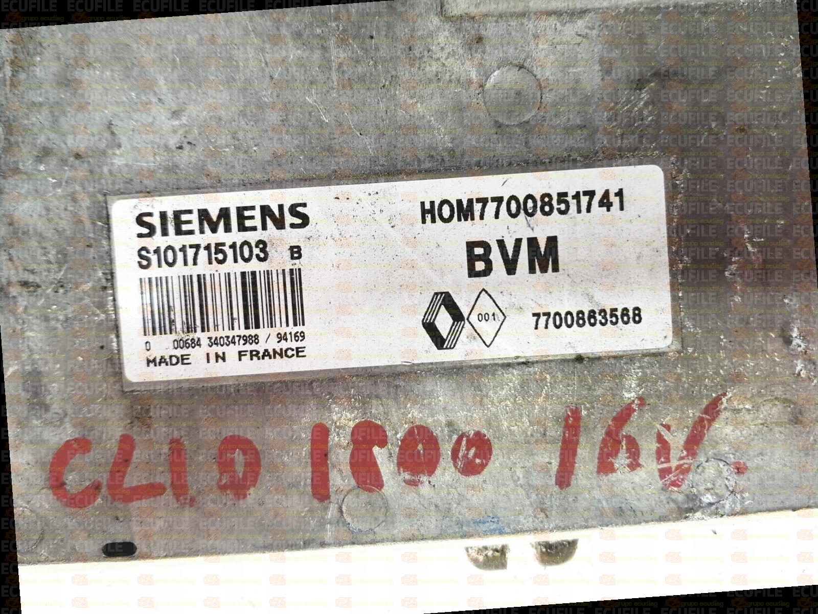 SIEMENS FENIX S101715103B RENAULT 7700863568 HOM7700851741 EEPROM MC68HC11
