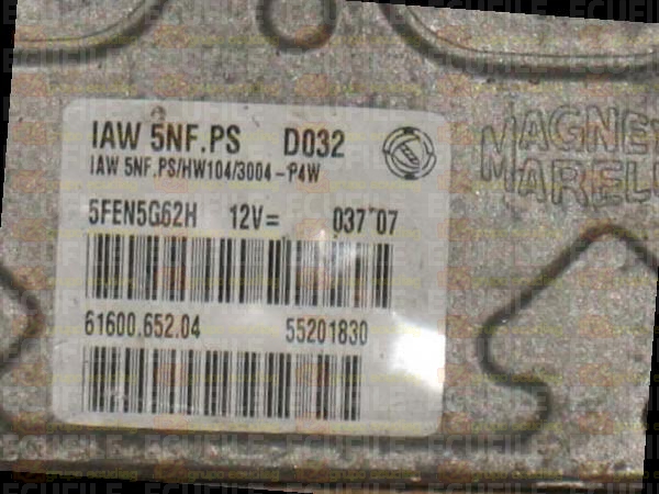 MAGNETI MARELLI IAW 5NF.PS 61600.652.04 FIAT PUNTO 1.6i 55201830 HW104 EEPROM 95160