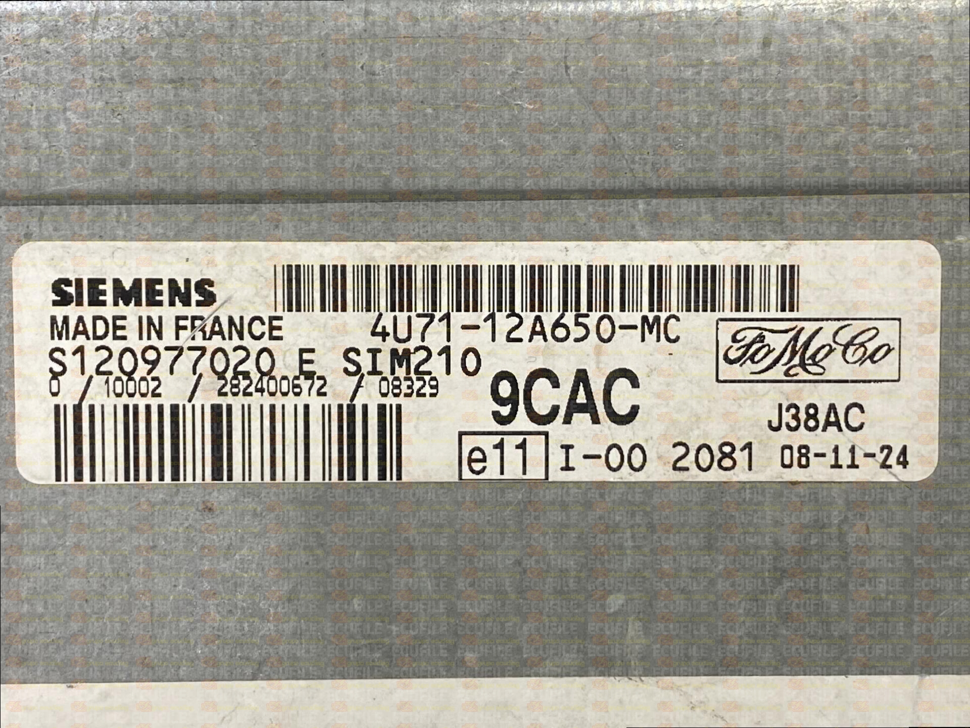 SIEMENS SIM210 S120977020E FORD FIESTA 1.4i 80HP 7U72-12A650-MC 9CAC F1491E6000000