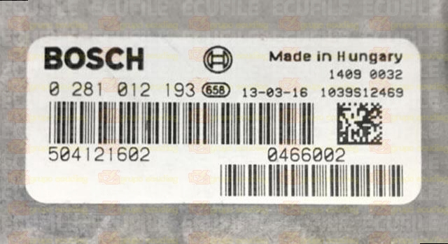 BOSCH EDC16C39-5.A3 0281012193 IVECO DAILY 2.3 3.0 HPI 504121602 1037378090