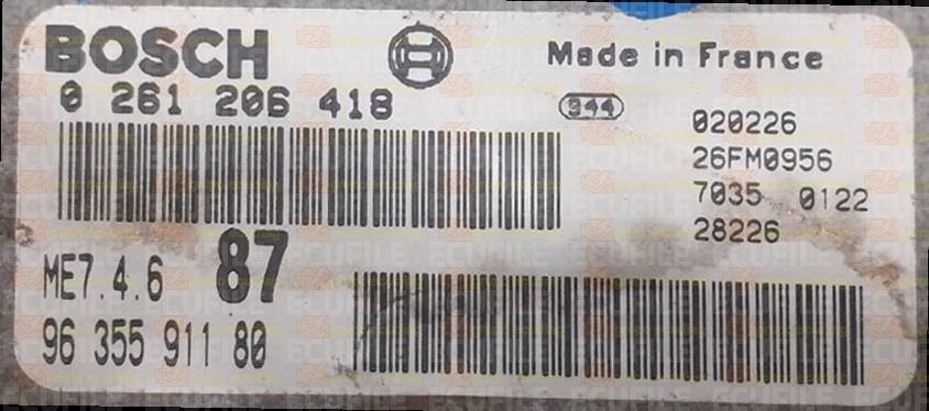 BOSCH ME7.4.6 0261206418 PSA 9635591180 EEPROM 95160