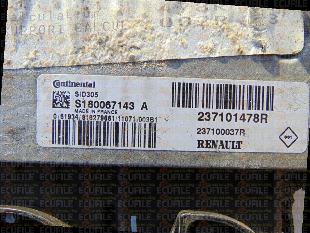 CONTINENTAL SID305 S180067143A RENAULT MEGANE III SCENIC 1.5 DCI 110HP 237101478R 237100037R 237101524R-10192924AA