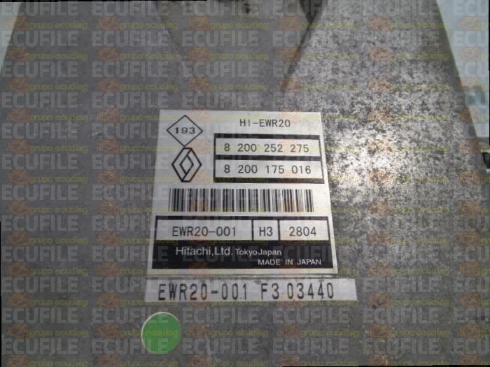 HITACHI HI-EWR20 EWR20-001 H3 2804 RENAULT VELSATIS I 3.5i V6 24V 240HP 8200175016 8200252275 EEPROM 93C66