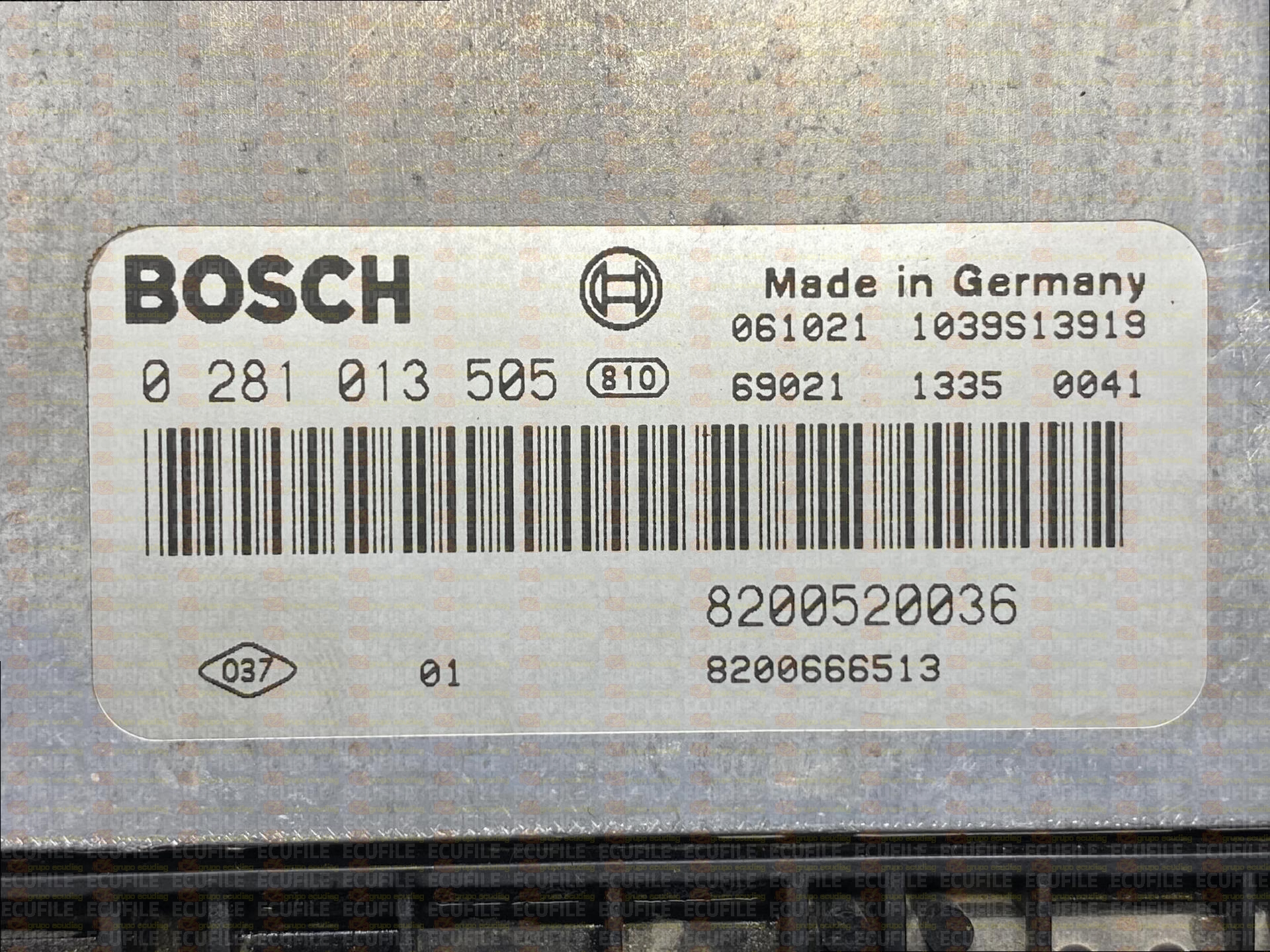 BOSCH EDC16CP33-6.1 0281013505 RENAULT GRAN ESPACE IV 2.0 DCI 150HP 8200520036 8200666513 1037382396-8200687727
