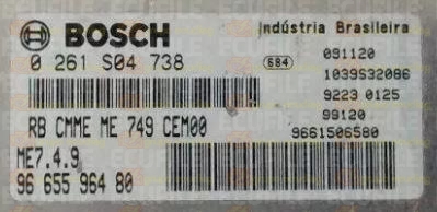 BOSCH ME7.4.9 0261S04738 PSA 9665596480 EEPROM 95320
