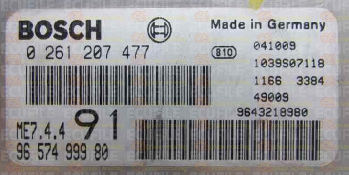 BOSCH ME7.4.4 0261207477 PSA 9657499980 EEPROM 95160