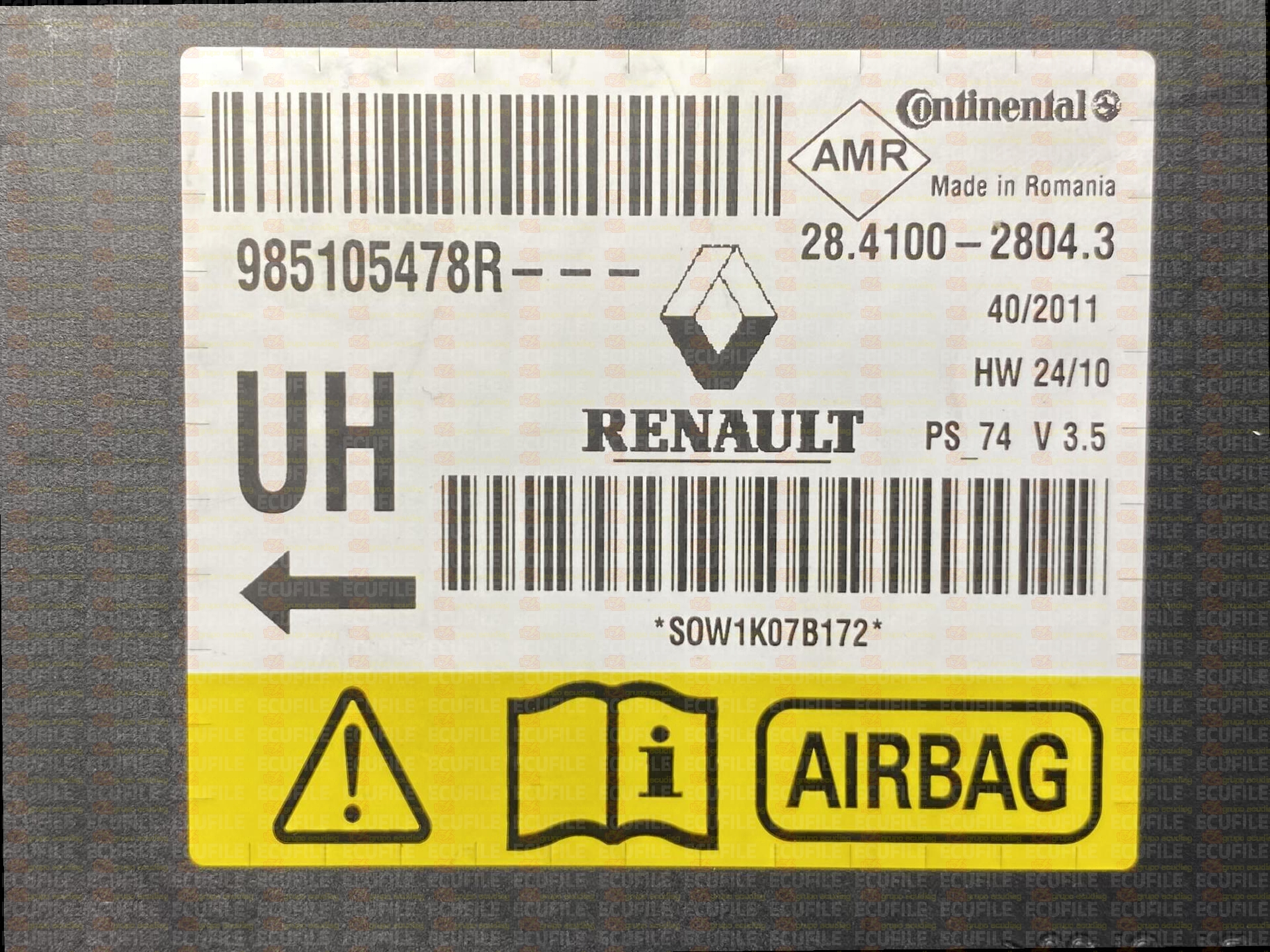 CONTINENTAL TEMIC 28.4100-2804.3 RENAULT MEGANE III 985105478R UH E378 - 0305
