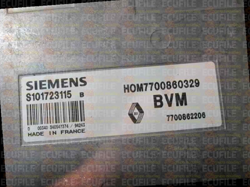 SIEMENS FENIX S101723115B RENAULT 7700862206 HOM7700860329 EEPROM MC68HC11