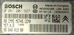 BOSCH ME7.4.5 0261201327 PSA 9664001380 EEPROM 95320
