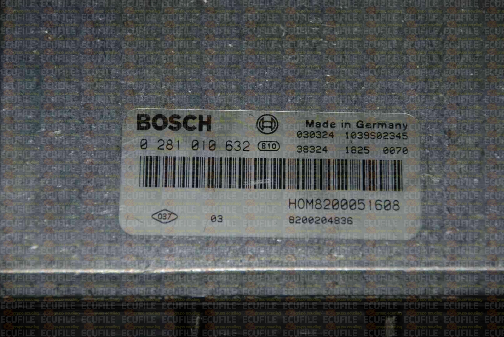 BOSCH EDC15C3-4.1 0281010632 NISSAN PRIMASTAR I 1.9 DCI 101HP HOM8200051608 8200204836 1037367781 - 8301