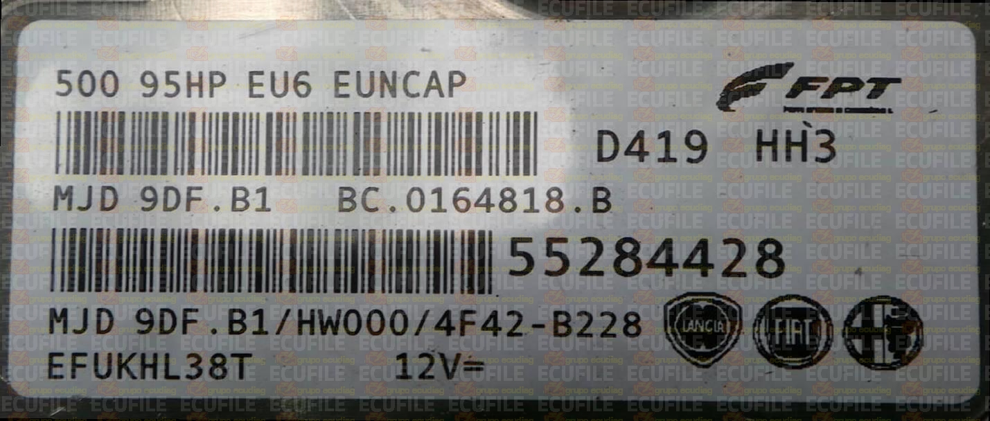 MAGNETI MARELLI MJD 9DF.B1 BC.0164818.B FIAT 500 II 1.3 JTD 95HP 55284428 HW000 EEPROM 95128