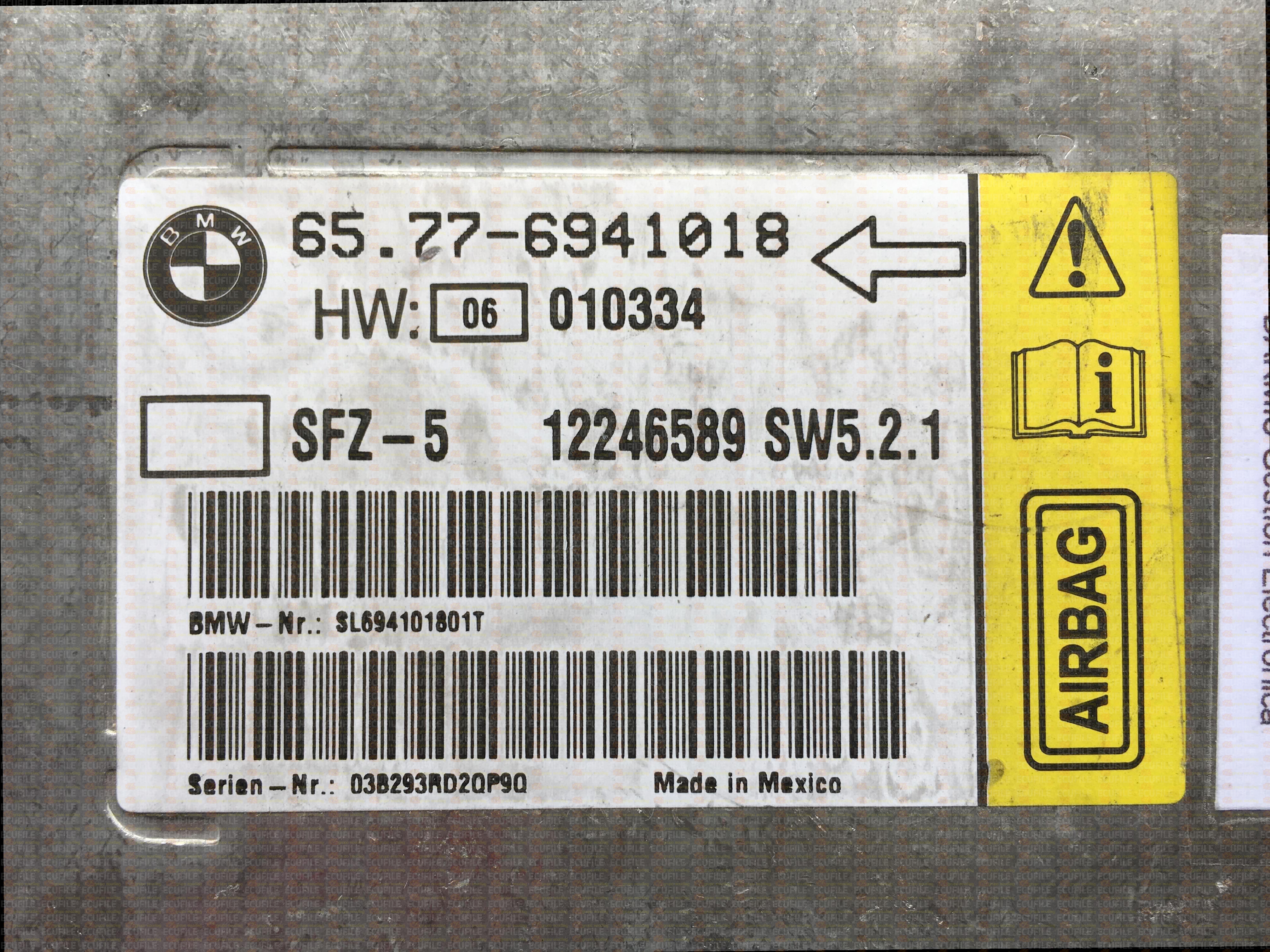 TEMIC SFZ-5 12246589 BMW E6x 65.77-6941018 EEPROM MC9S12DB128B