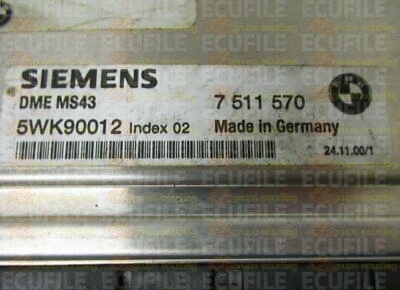 SIMENS MS43.0 5WK90012 BMW E39 530i 3.0 231HP 7511570 12147511570 4300037010000