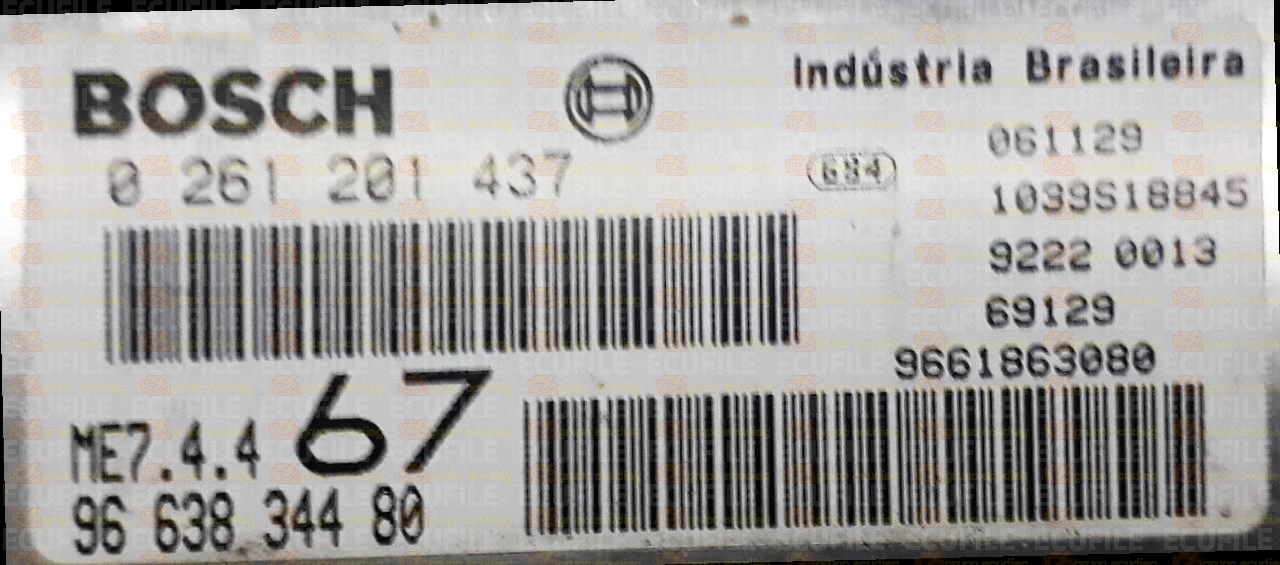 BOSCH ME7.4.4 0261201437 PSA 9663834480 EEPROM 95160