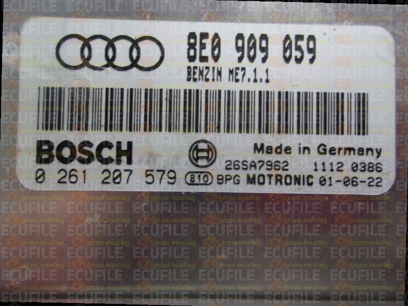 BOSCH ME7.1.1 0261207579 AUDI A4 3.0i 220HP 8E0909059
