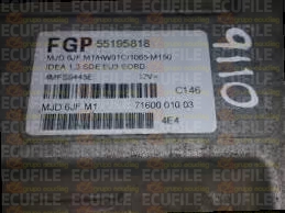 MAGNETI MARELLI MJD 6JF.M1 71600.010.03 FIAT IDEA 1.3 JTD 70HP 55195818 HW01C EEPROM 95320