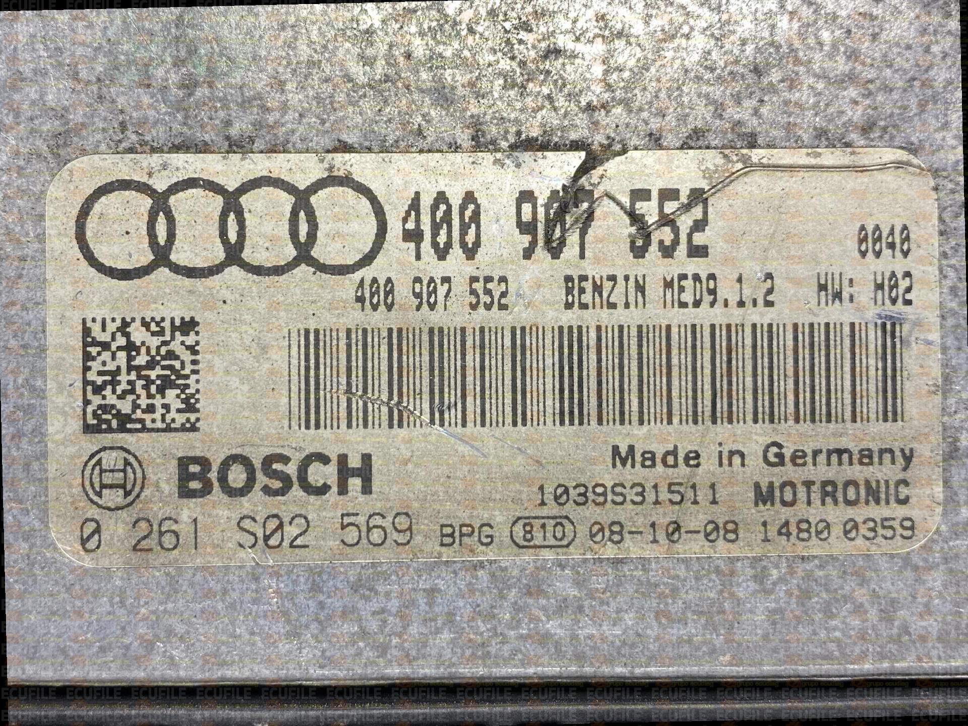 BOSCH MED9.1.2 0261S02569 LAMBORGHINI GALLARDO LP560-4 5.2 FSI 412KW 560HP V10 40V CEH 400907552 1037400036 - 0060