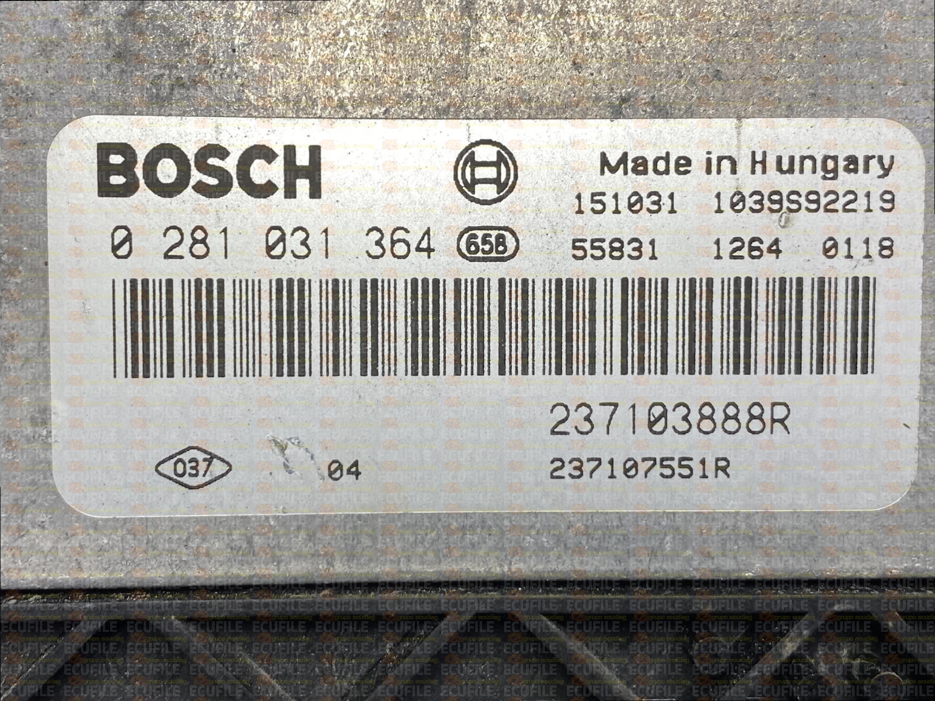 BOSCH EDC17C42-3.51 0281031364 RENAULT TRAFIC III 1.6 DCI 115HP 237103888R 237107551R 10SW003936 - 237107555R