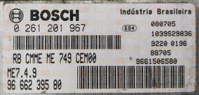BOSCH ME7.4.9 0261201967 PSA 9666239580 EEPROM 95320