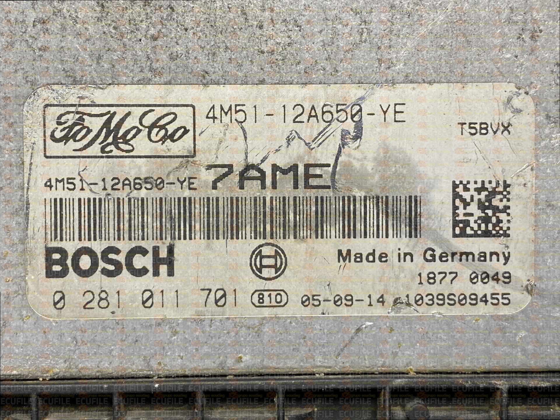 BOSCH EDC16C34-2.30 0281011701 FORD FOCUS II 1.6 TDCI 90HP 4M51-12A650-YE 7AME 1037395791