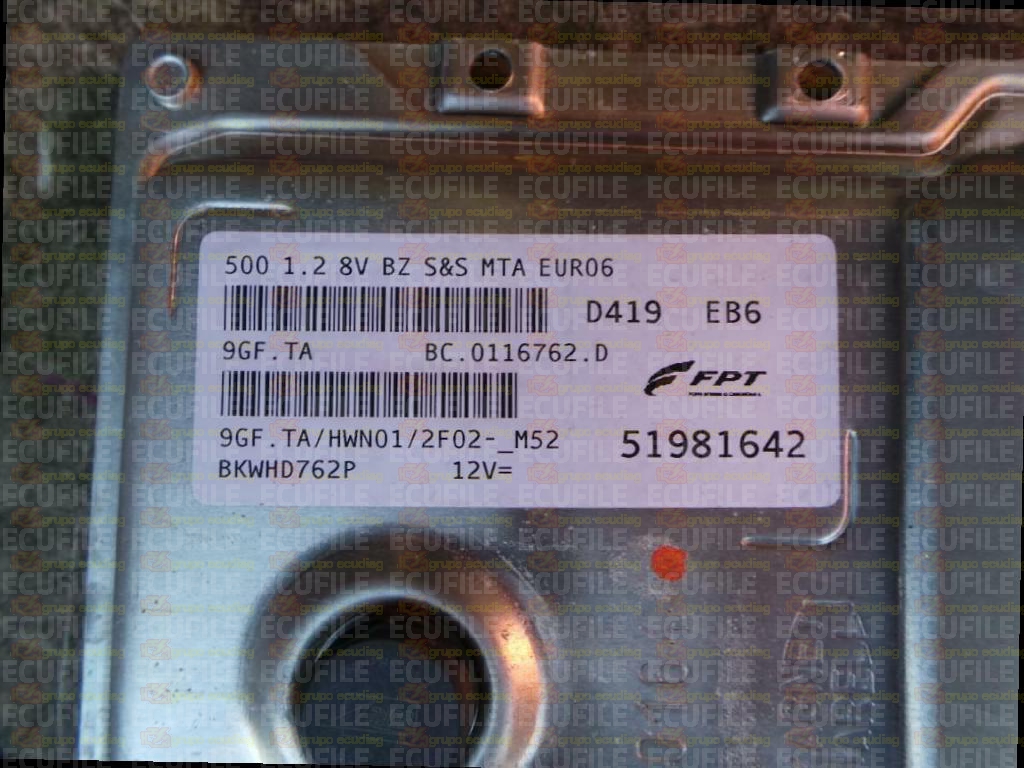 MAGNETI MARELLI 9GF.TA BC.0116762.D FIAT 500 1.2 51981642 HWN01 EEPROM 95640