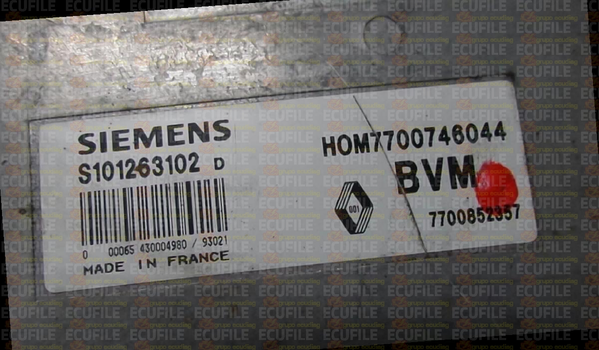 SIEMENS FENIX S101263102D RENAULT 7700852357 HOM7700746044 EEPROM MC68HC11