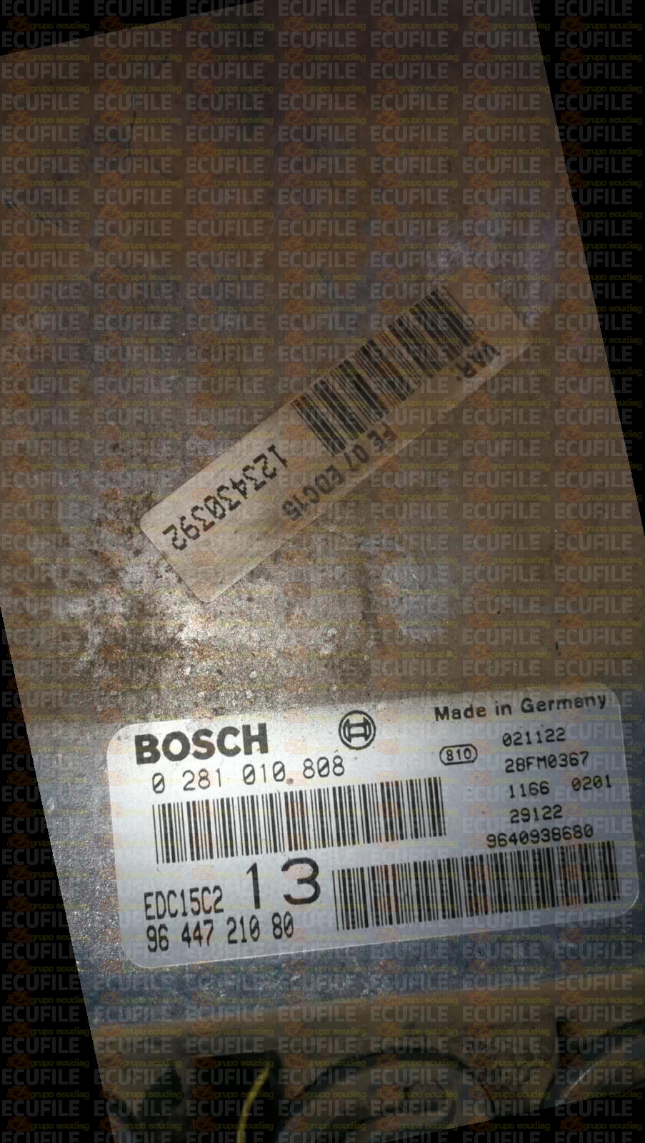 BOSCH EDC15C2-11.1 0281010808 CITROEN C5 2.0 HDI 110HP 9644721080 1037368846