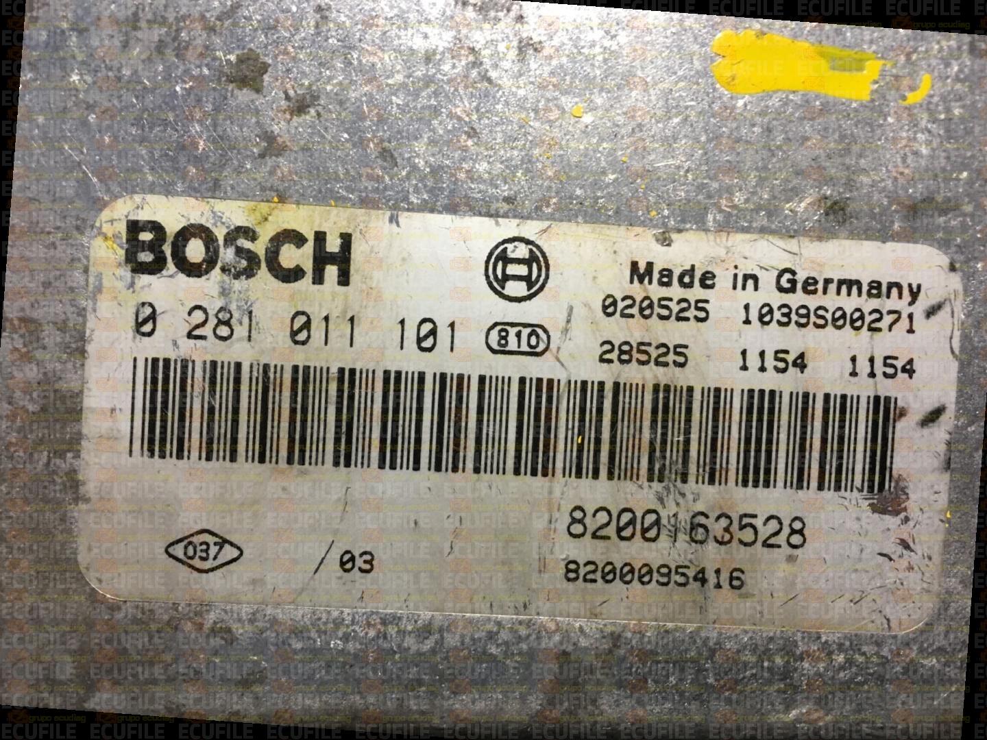 BOSCH EDC15C3-4.2 0281011101 RENAULT LAGUNA II 1.9 DCI 120HP 8200163528 8200095416 1037366008-7404