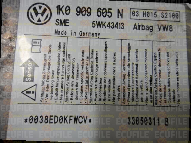 SIEMENS 5WK43413 VOLKSWAGEN GOLF V 1K0909605N VW8 03 H015 S2100