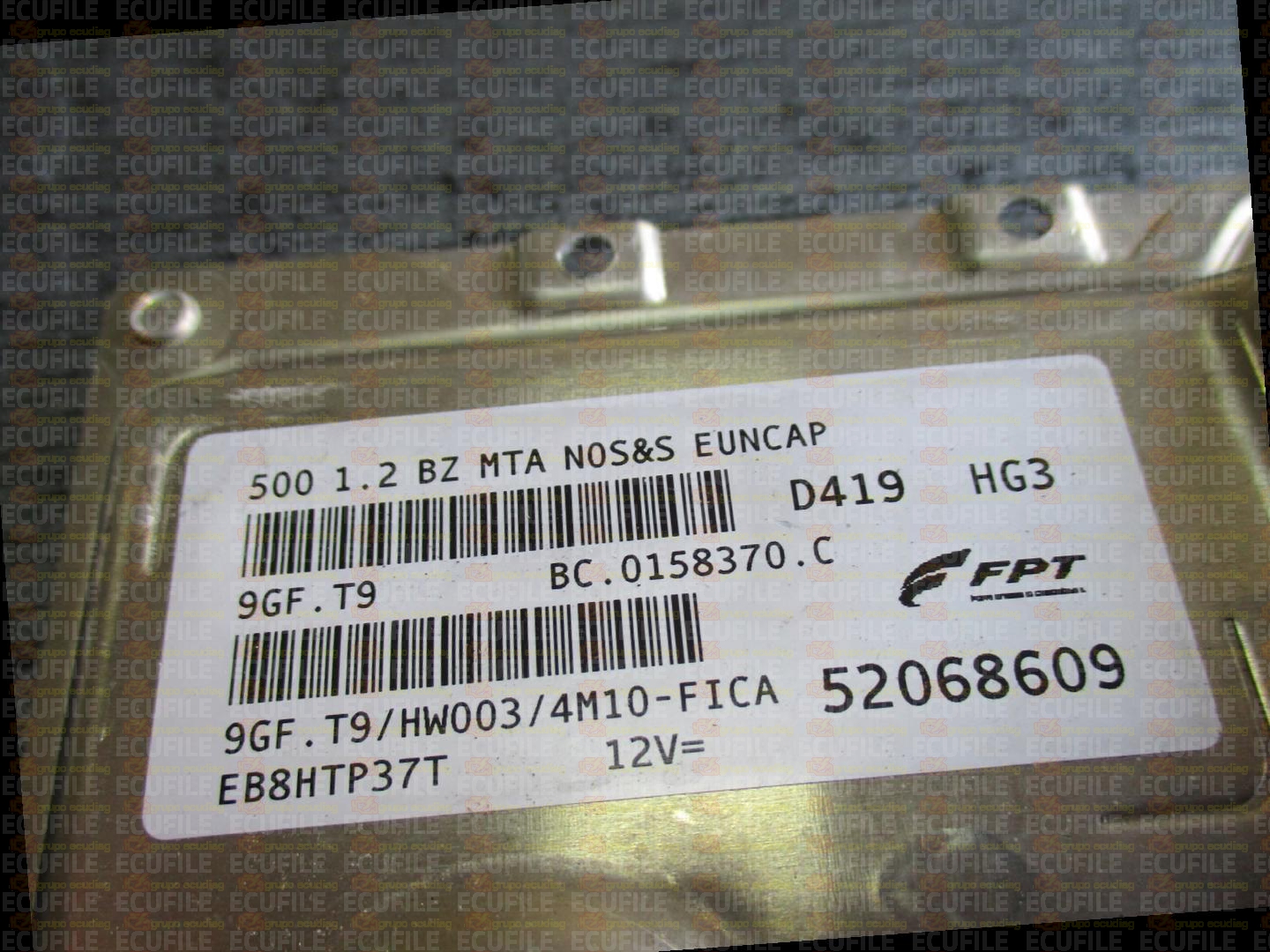 MAGNETI MARELLI 9GF.T9 BC.0158370.C FIAT 500 1.2 52068609 HW003 EEPROM 95640