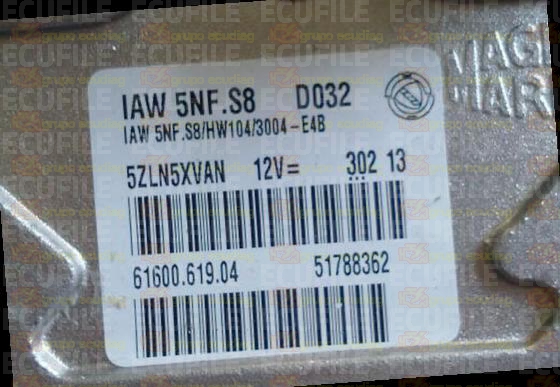 MAGNETI MARELLI IAW 5NF.S8 61600.619.04 FIAT PANDA 1.2i 51788362 HW104 EEPROM 95160