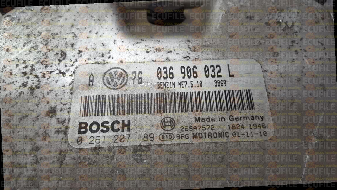 BOSCH ME7.5.10 0261207189 VOLKSWAGEN GOLF IV 1.4i 75HP 036906032L 1037363316-4110