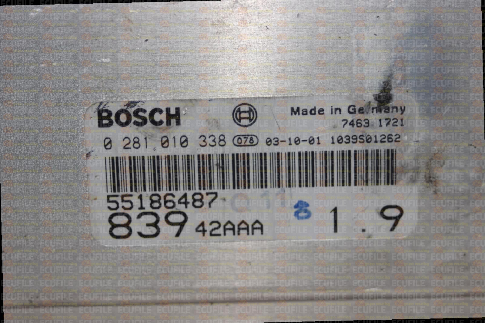 BOSCH EDC15C7-2.13 0281010338 LANCIA LYBRA 1.9 JTD 115HP 55186487 1037366794