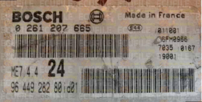 BOSCH ME7.4.4 0261207665 PSA 9644928280 EEPROM 95160