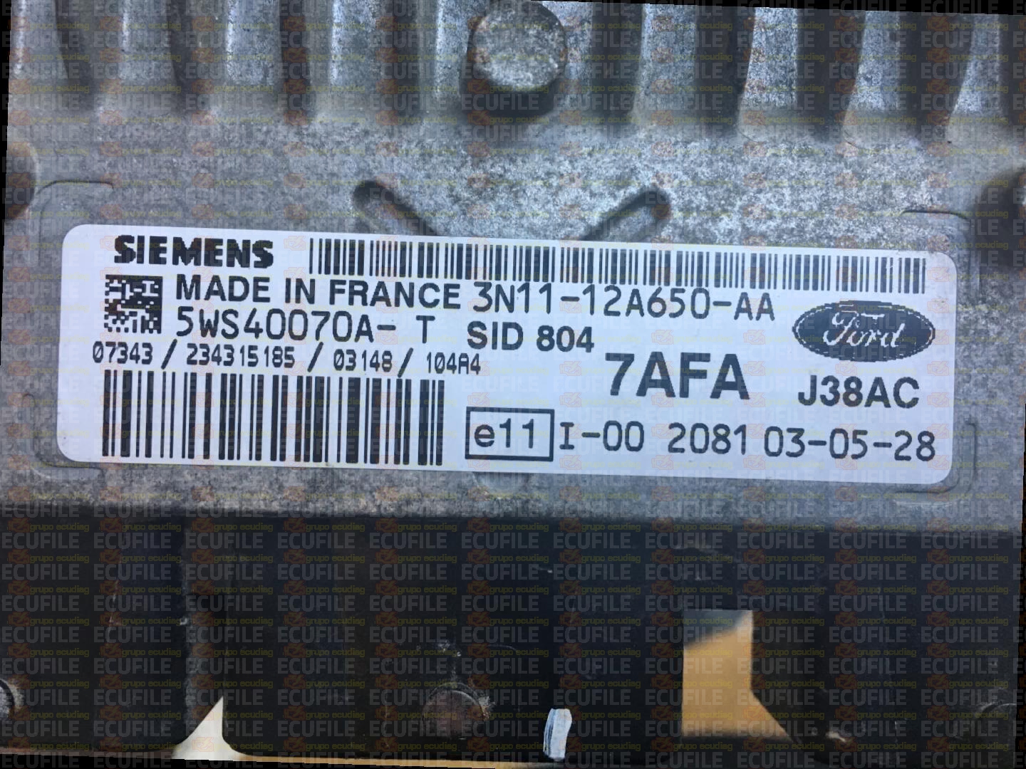 SIEMENS SID804 5WS40070A-T FORD FUSION 1.4 TDCI 68CV 3N11-12A650-AA 7AFA FM00690000000