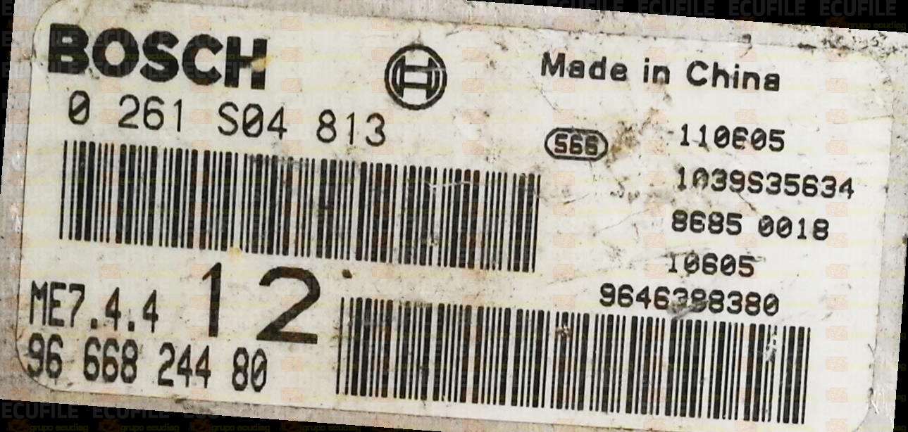 BOSCH ME7.4.4 0261S04813 PSA 9666824480 EEPROM 95160