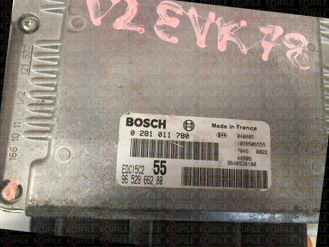 BOSCH EDC15C2-10.1 0281011780 CITROEN C5 2.2 HDI 133HP 9652966280 1037371392