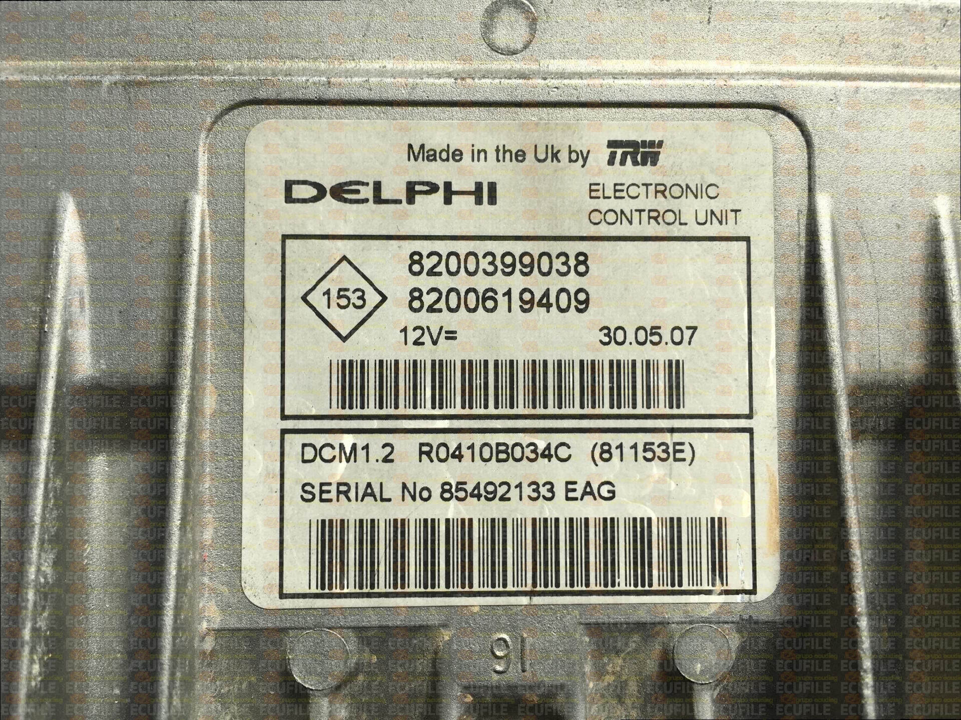 DELPHI TRW DCM1.2 R0410B034C 81153E RENAULT CLIO III 1.5 DCI 70HP 8200399038 8200619409 8200771722-4743